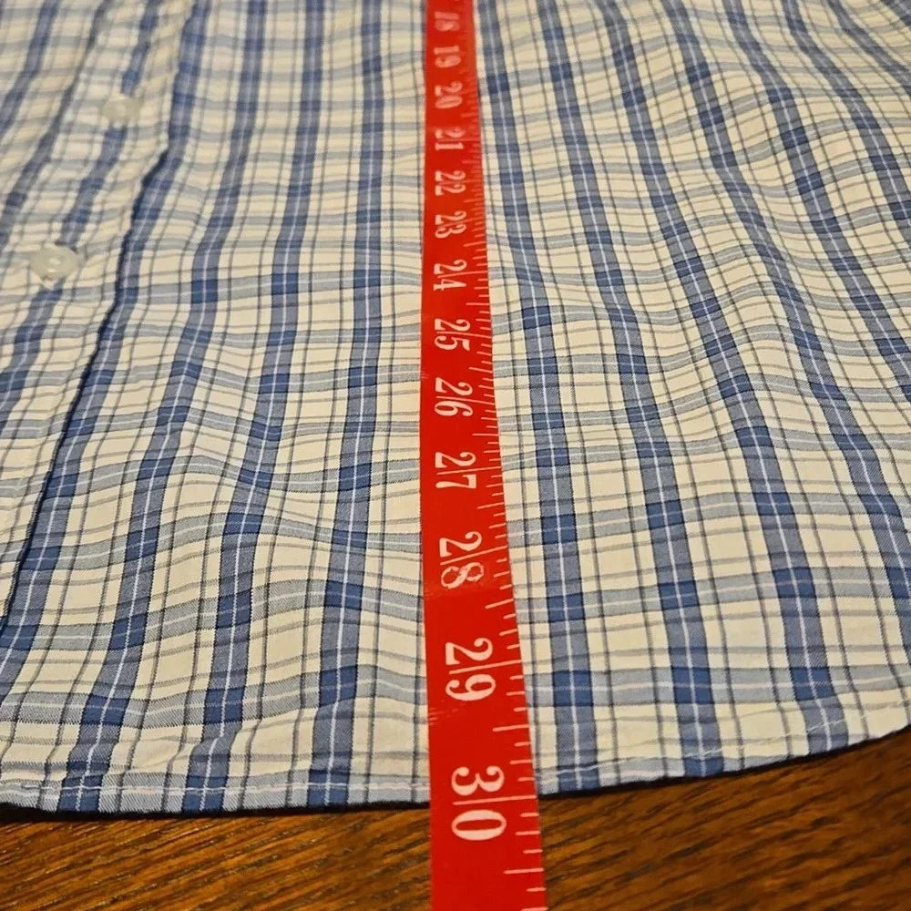 J. Crew Mens XL Blue Plaid Long Sleeve Button Down Cotton Shirt Casual Preppy